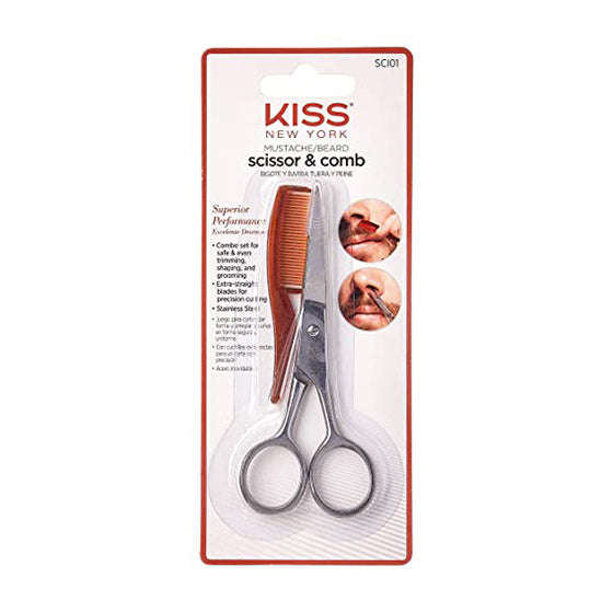 Kiss Mustache/Beard Scissor & Comb
