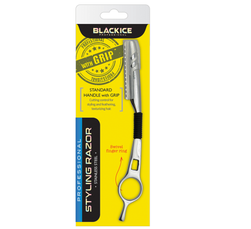 Black Ice Stainless Steel Standard Handle w/ Grip Razor