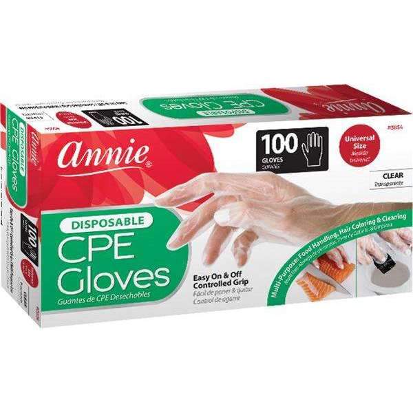 Annie Disposable CPE Gloves - Clear (100 count)