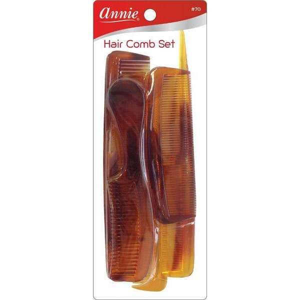 Annie Family Comb Set 6Ct - Tortoise