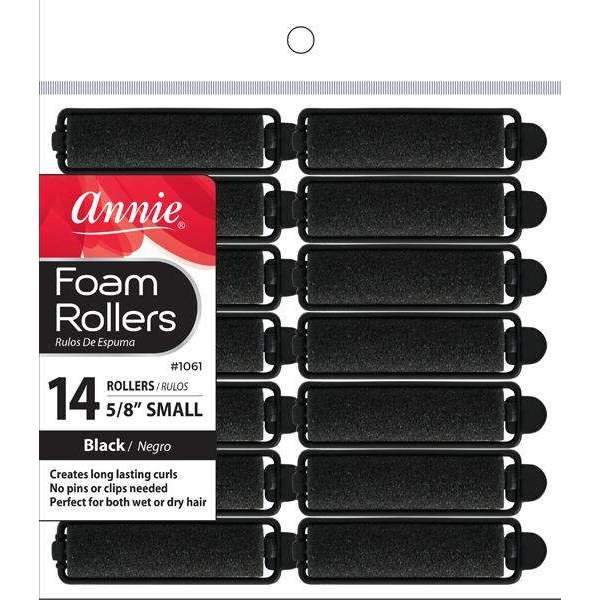 Annie Foam Rollers S 14Ct Black