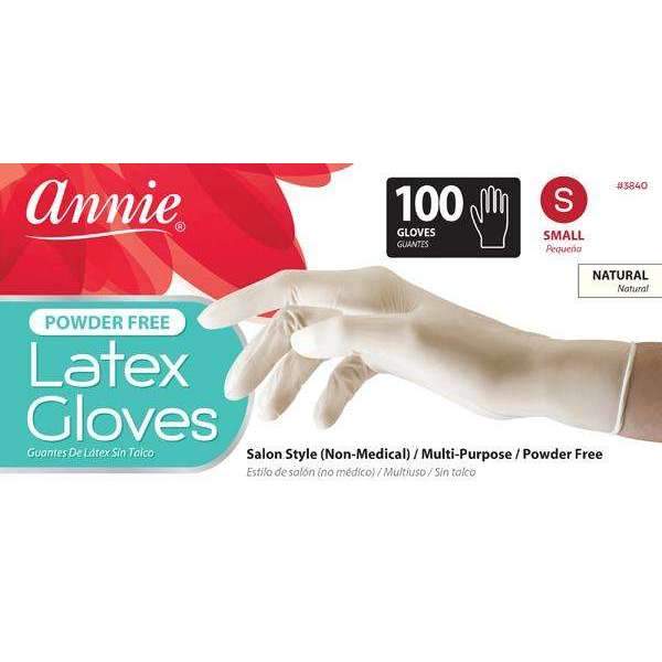 Annie Powder Free Latex Gloves - Natural (100 count)