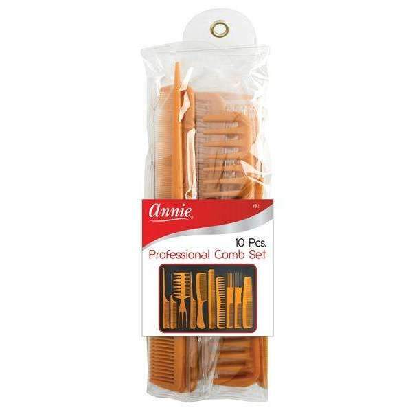 Annie Professional Comb Set 10Ct - Bone