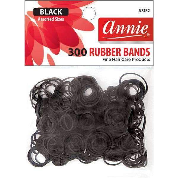 Annie Rubber Bands 300Ct Black