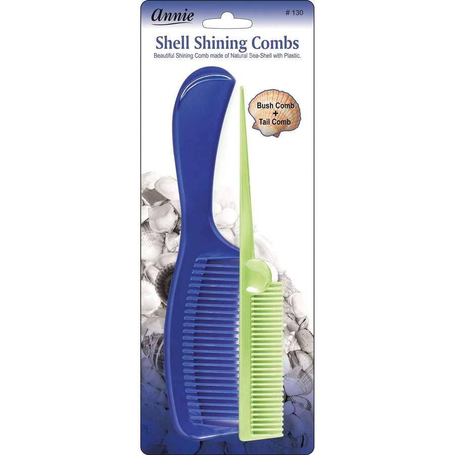 Annie Shell Shining Combs Bushtail 2Ct - Asst Color