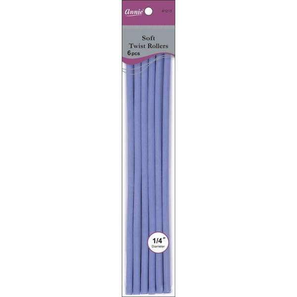 Annie Soft Twist Rollers 10in 6ct Lavender