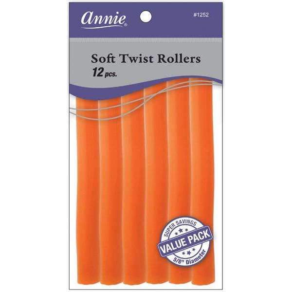 Annie Soft Twist Rollers 7in 12ct Orange Value Pack