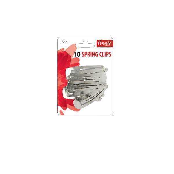 Annie Spring Clips 5cm 10Ct Silver