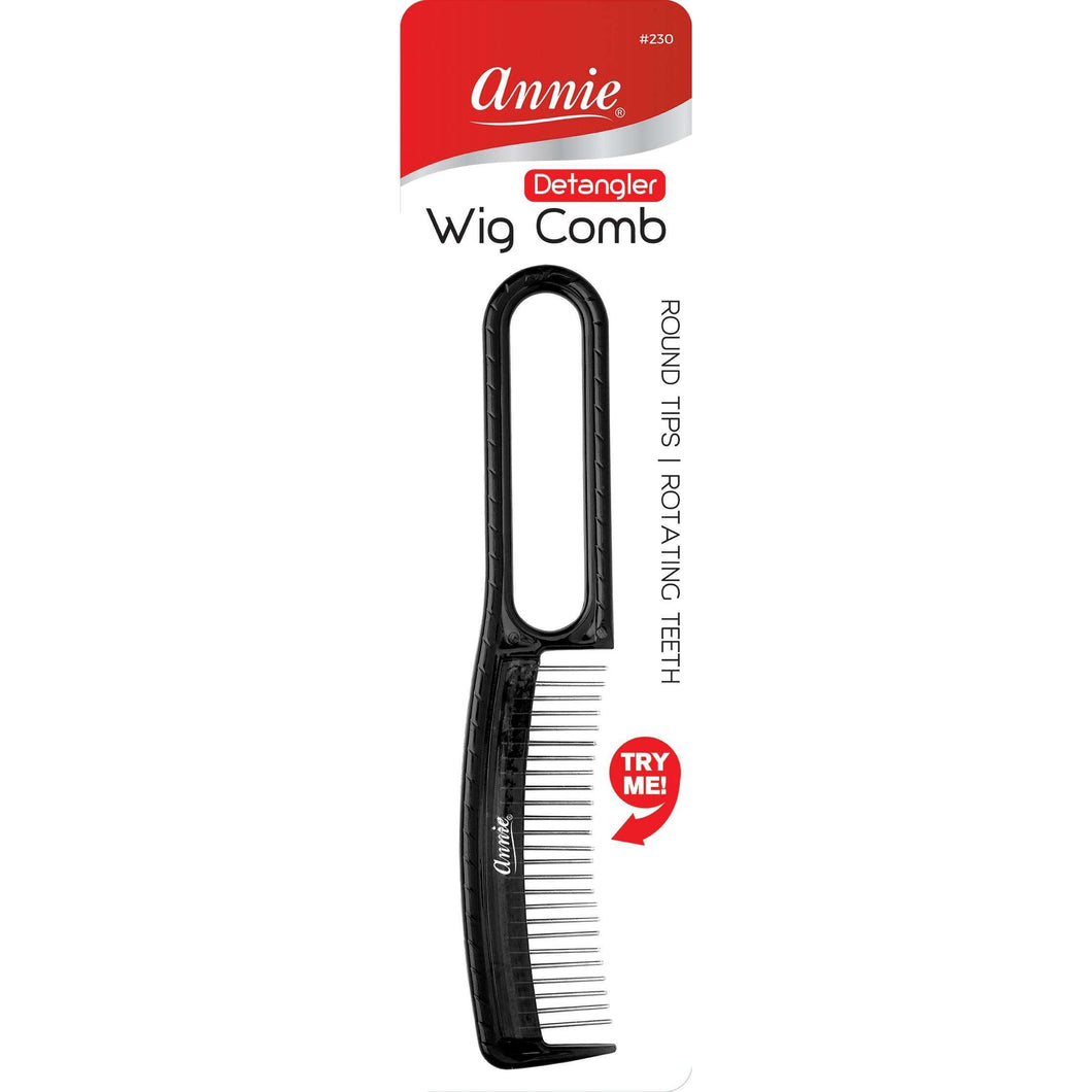 Annie Wig Detangler Comb - Black Color