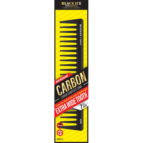 Black Ice Professional Extra Wide Tooth Comb (7 1/2 inch)