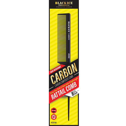 Black Ice Professional Rat Tail Comb (8 1/2 inch or 9 inch)