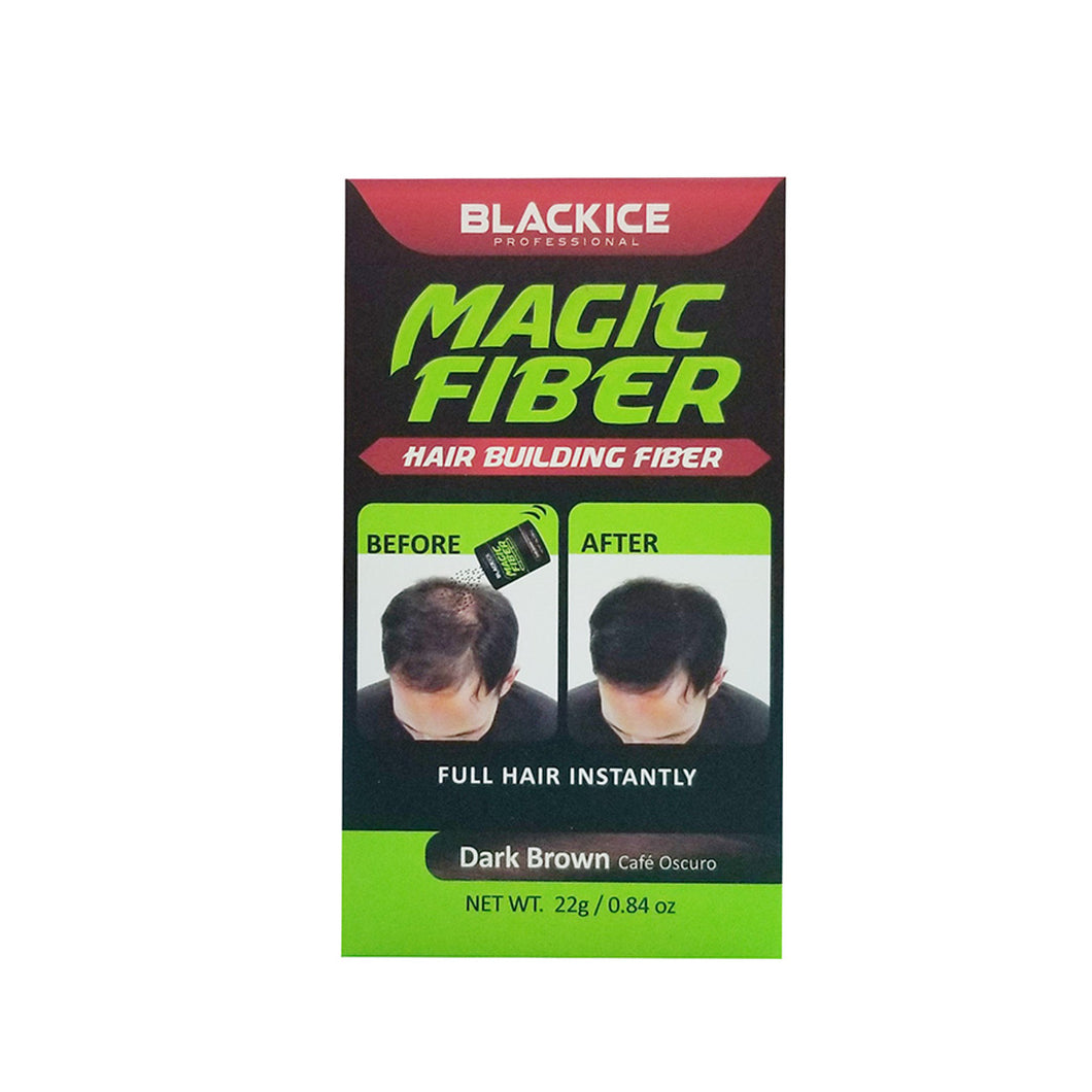 Black Ice Magic Fiber - Dark Brown Hair Building Fiber