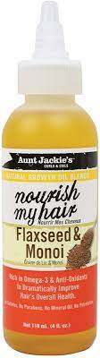 Aunt Jackie's Nourish My Hair Flaxseed & Monoi Growth Oil 4floz