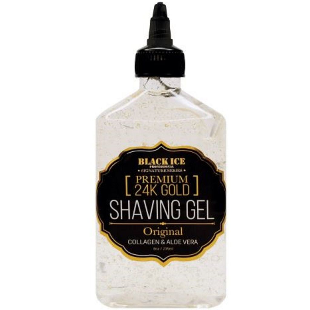 Black Ice Professional Premium 24k Gold Shaving Gel: Original, 8oz